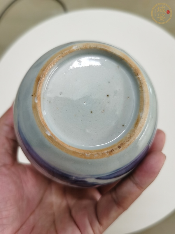 古玩陶瓷山水紋青花罐真品鑒賞圖