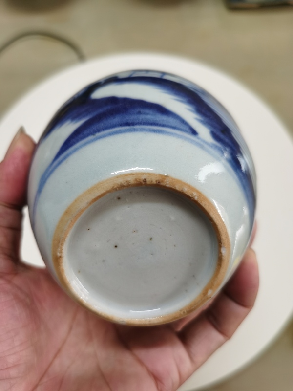古玩陶瓷山水紋青花罐拍賣，當前價格1280元