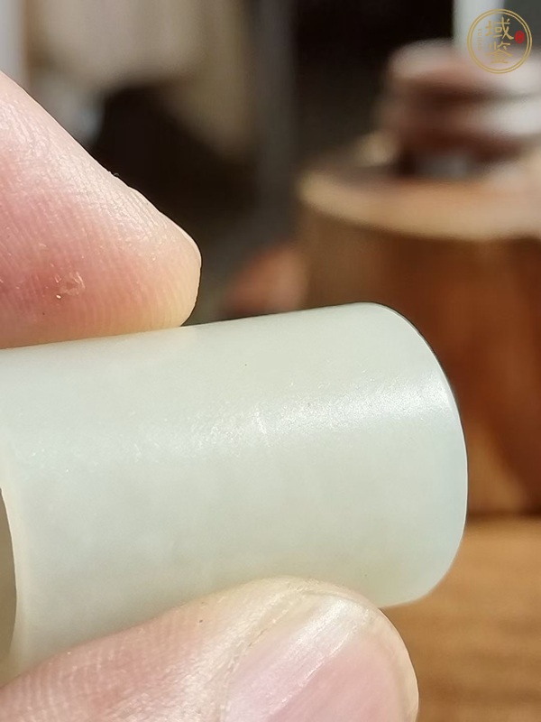 古玩玉器和田玉管真品鑒賞圖