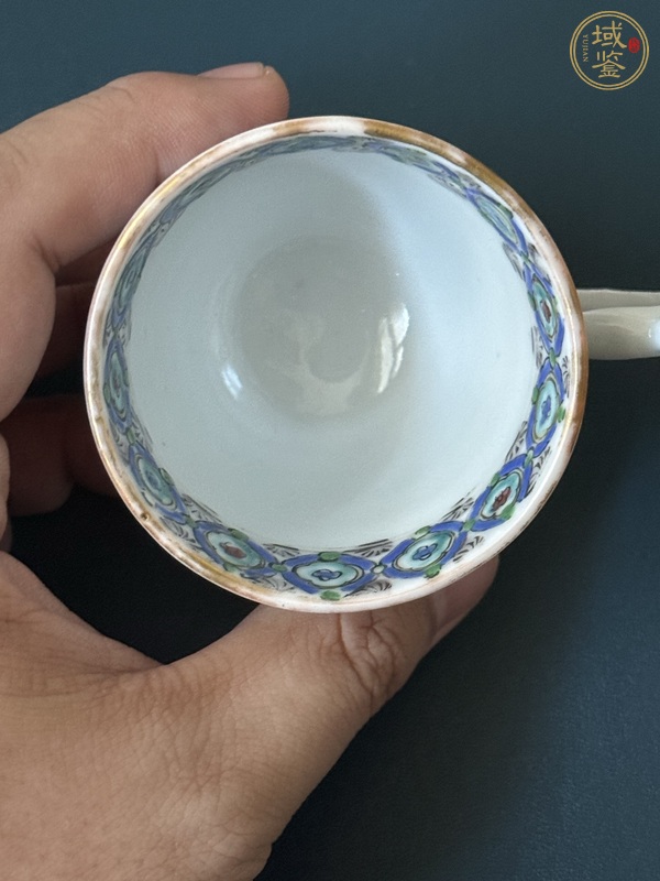 古玩陶瓷廣彩人物故事杯真品鑒賞圖