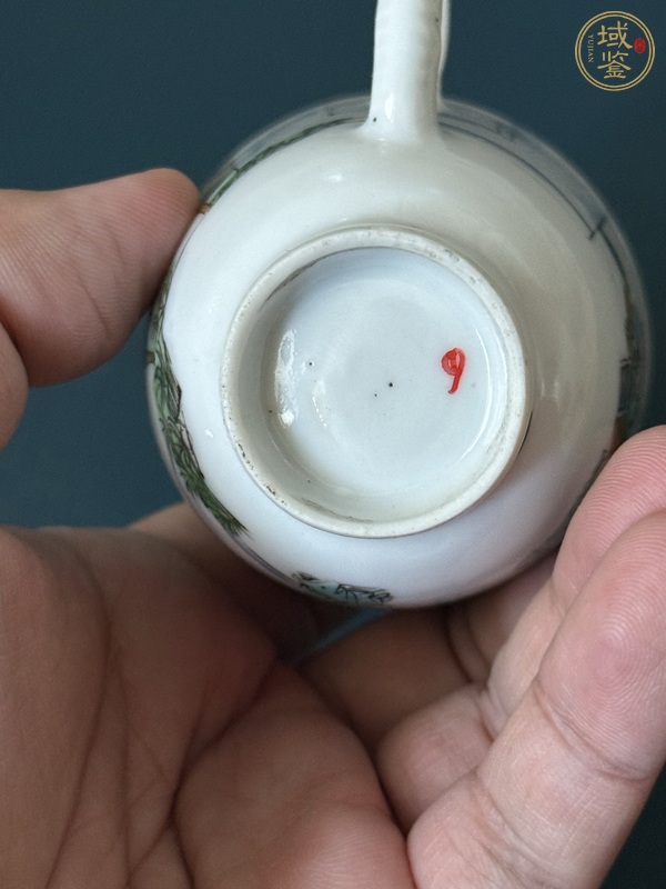 古玩陶瓷廣彩人物故事杯真品鑒賞圖