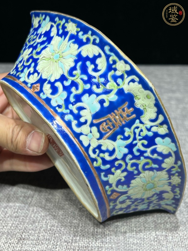 古玩陶瓷福壽紋粉彩角碗真品鑒賞圖