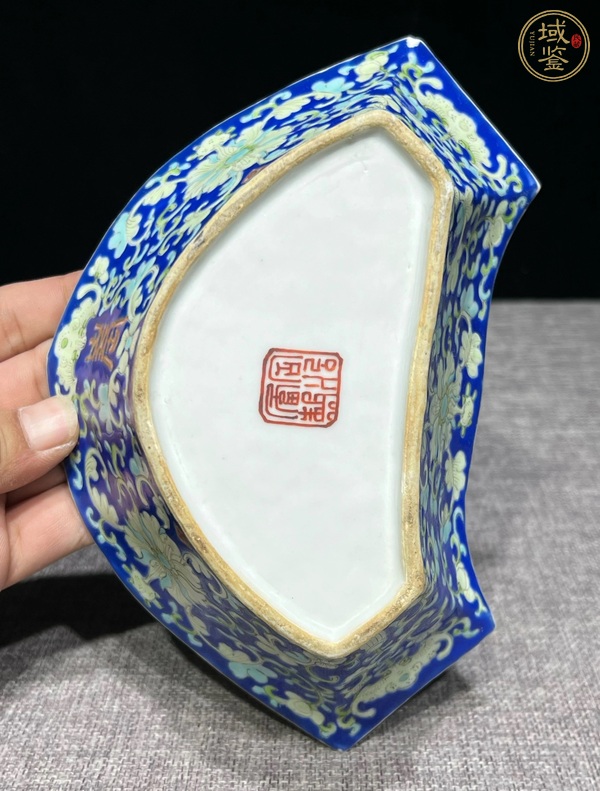 古玩陶瓷福壽紋粉彩角碗真品鑒賞圖