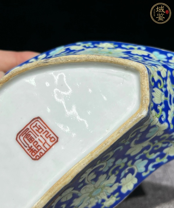 古玩陶瓷福壽紋粉彩角碗真品鑒賞圖