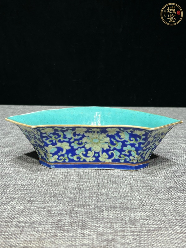 古玩陶瓷福壽紋粉彩角碗真品鑒賞圖