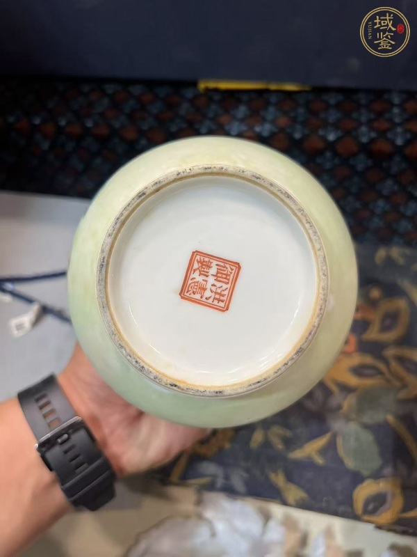 古玩陶瓷粉彩人物故事雙耳尊真品鑒賞圖