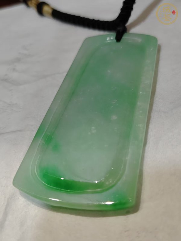 古玩玉器天然翡翠雕“山水牌”真品鑒賞圖