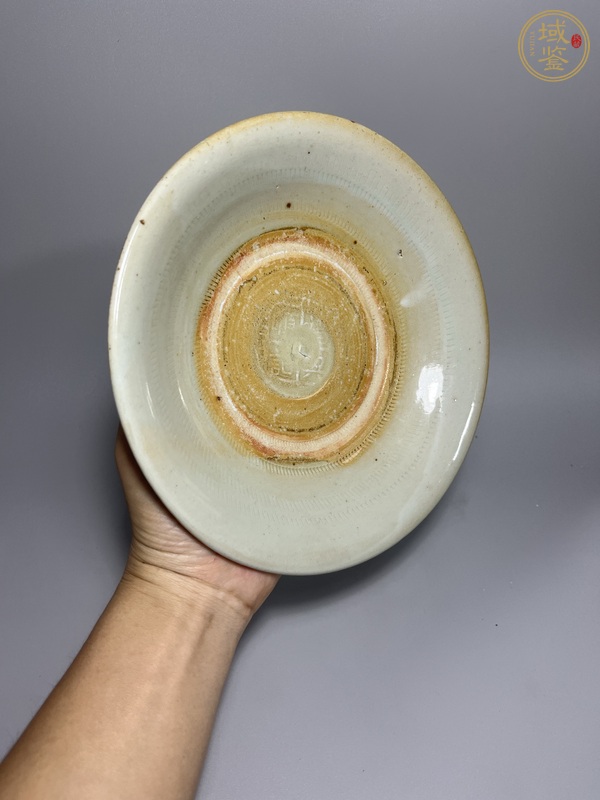 古玩陶瓷龍泉青瓷印章款盤真品鑒賞圖
