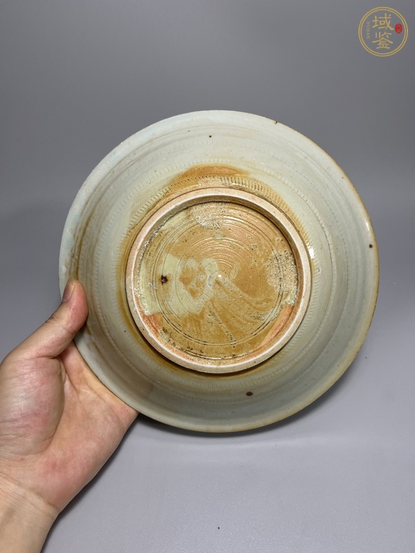 古玩陶瓷龍泉青瓷印章款盤真品鑒賞圖