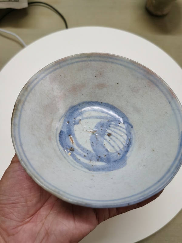 古玩陶瓷摩羯龍紋青花碗拍賣，當(dāng)前價(jià)格860元