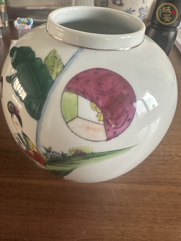 古玩陶瓷仕女紋罐真品鑒賞圖