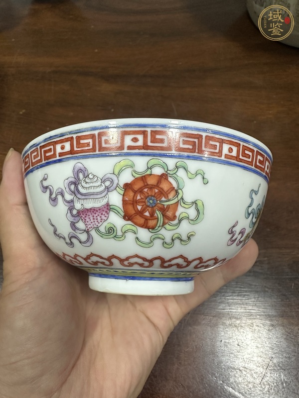 古玩陶瓷佛家八寶官窯碗真品鑒賞圖