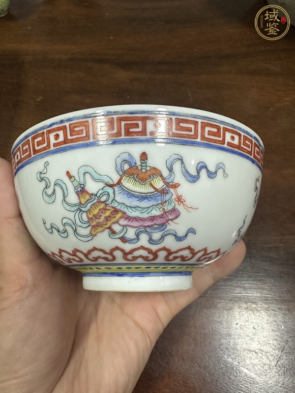 古玩陶瓷佛家八寶官窯碗真品鑒賞圖