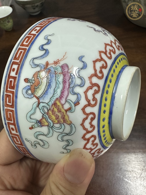 古玩陶瓷佛家八寶官窯碗真品鑒賞圖