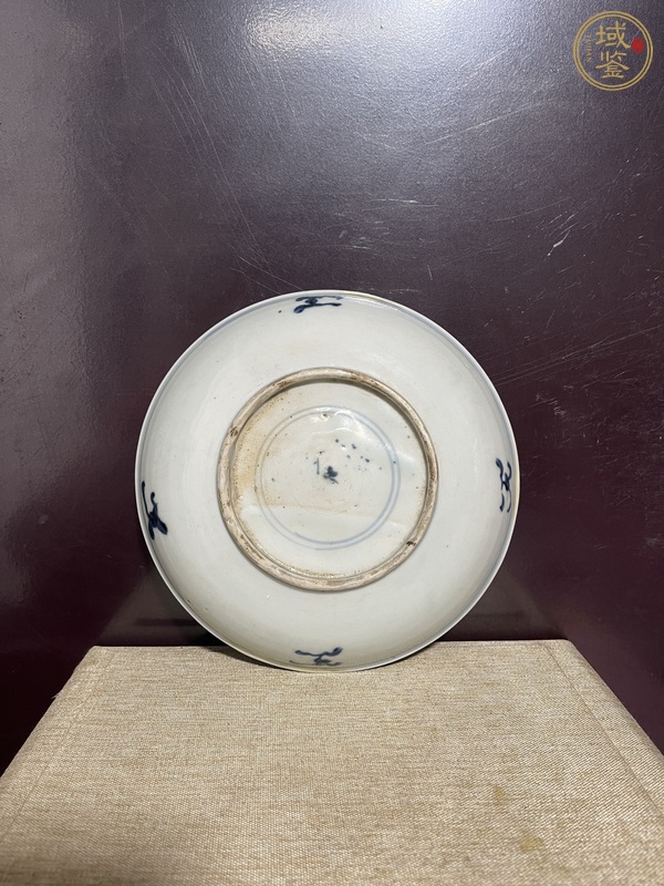 古玩陶瓷青花開光狀元盤真品鑒賞圖