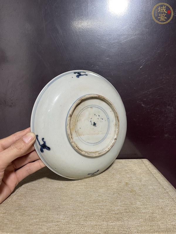 古玩陶瓷青花開光狀元盤真品鑒賞圖
