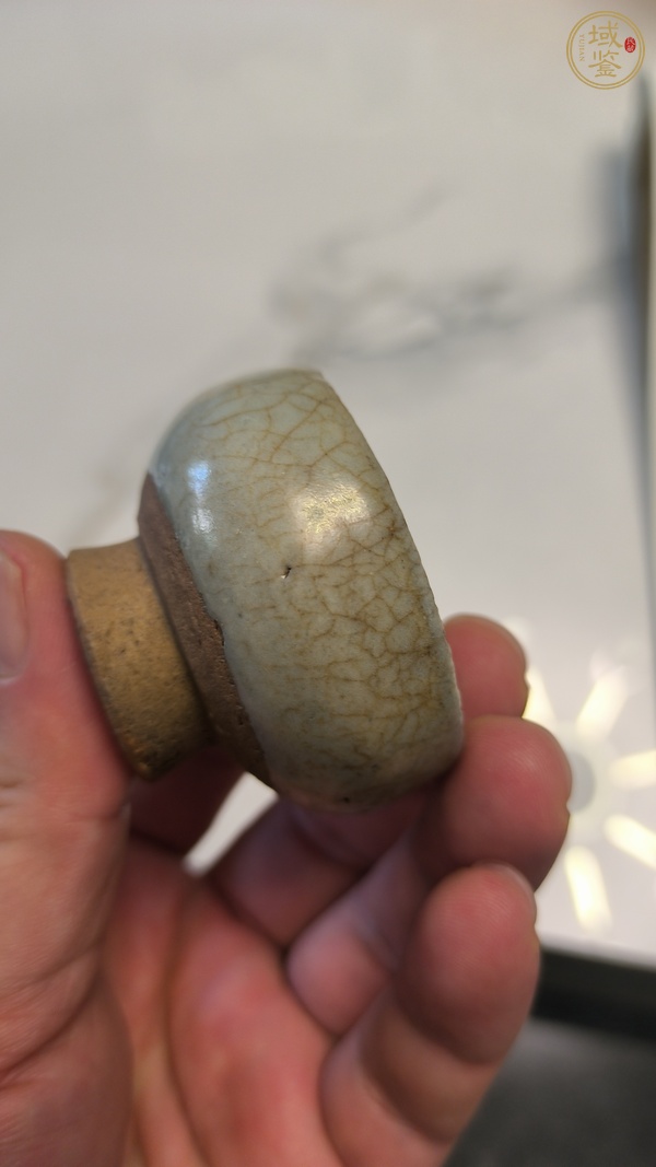 古玩陶瓷哥釉小油燈真品鑒賞圖