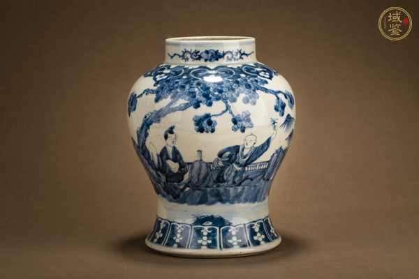 古玩陶瓷清晚·青花三娘教子紋將軍罐真品鑒賞圖