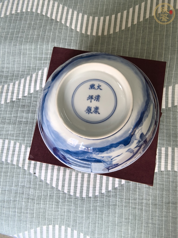 古玩陶瓷青花人物故事紋碗真品鑒賞圖