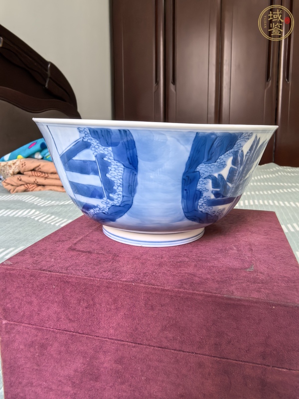 古玩陶瓷青花人物故事紋碗真品鑒賞圖