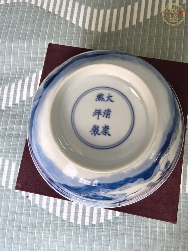 古玩陶瓷青花人物故事紋碗真品鑒賞圖