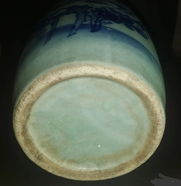 古玩陶瓷精美清代晚期花鳥(niǎo)紋青花大瓶拍賣，當(dāng)前價(jià)格2000元