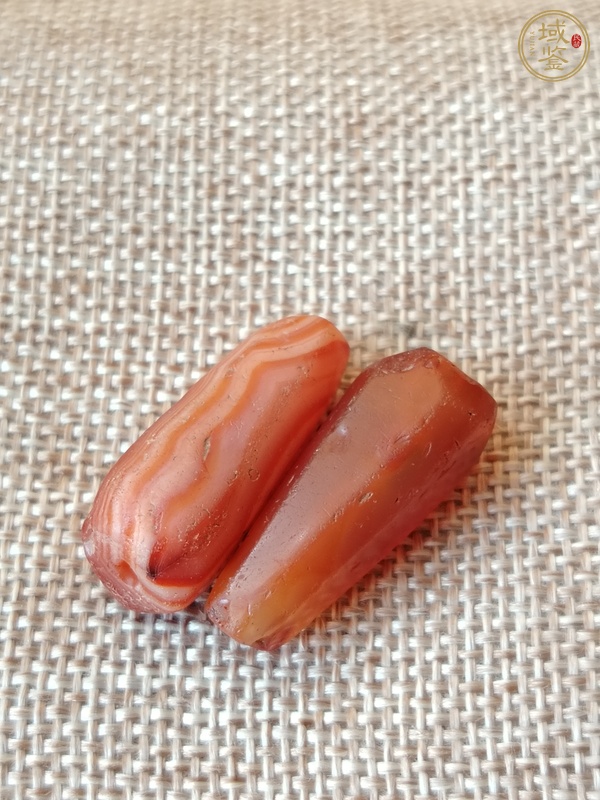 古玩天然紅瑪瑙多棱珠真品鑒賞圖