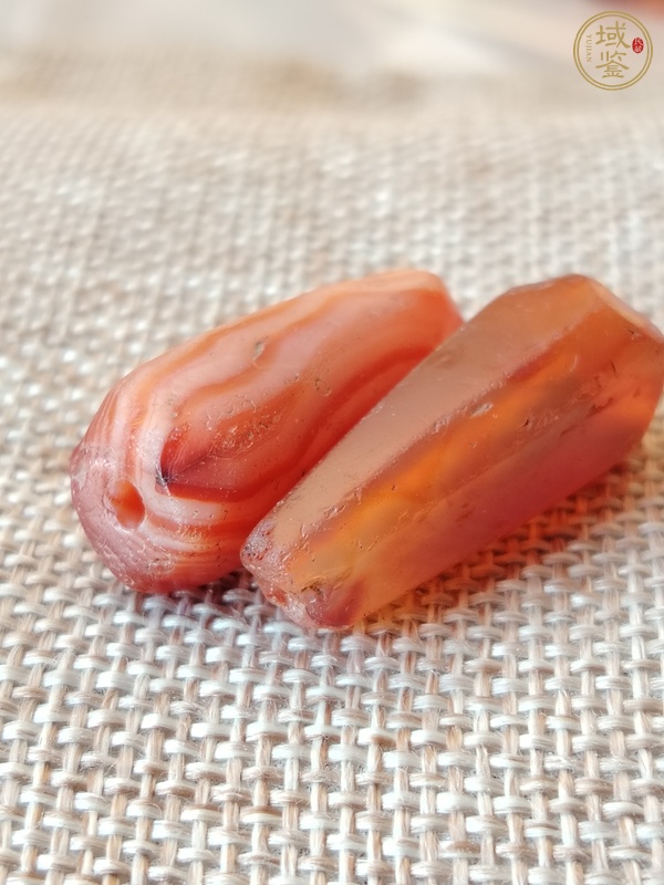 古玩玉器天然紅瑪瑙多棱珠真品鑒賞圖