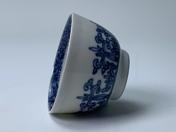 古玩陶瓷清康熙·青花忍冬紋杯一對(duì)拍賣，當(dāng)前價(jià)格776元
