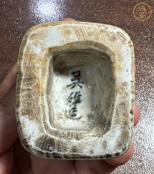 古玩陶瓷青花花鳥紋鎮(zhèn)尺真品鑒賞圖
