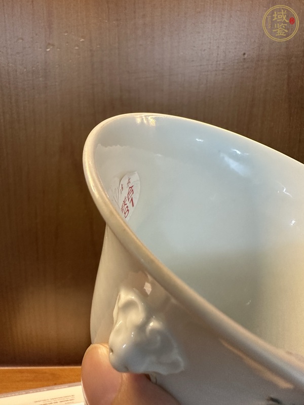 古玩陶瓷人物紋粉彩雙鋪首高足杯真品鑒賞圖