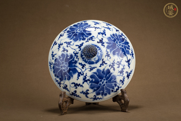 古玩陶瓷清晚·青花纏枝蓮紋溫鍋真品鑒賞圖
