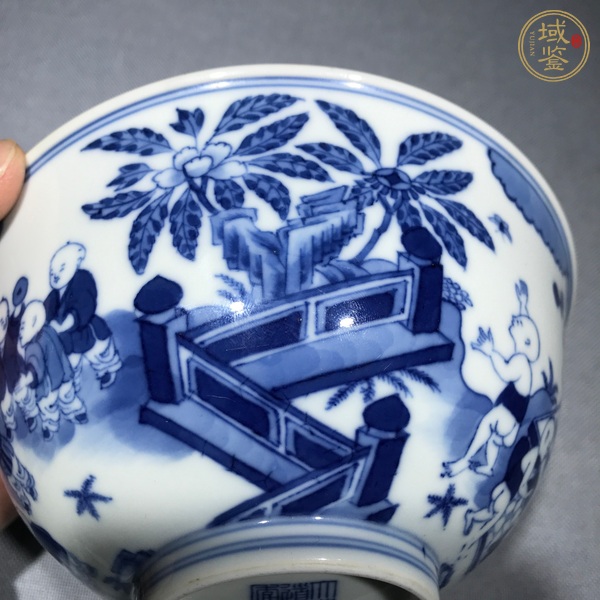 古玩陶瓷青花嬰戲圖宮式碗真品鑒賞圖
