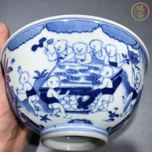 古玩陶瓷青花嬰戲圖宮式碗真品鑒賞圖