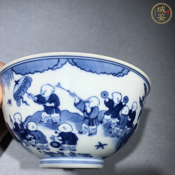 古玩陶瓷青花嬰戲圖宮式碗真品鑒賞圖