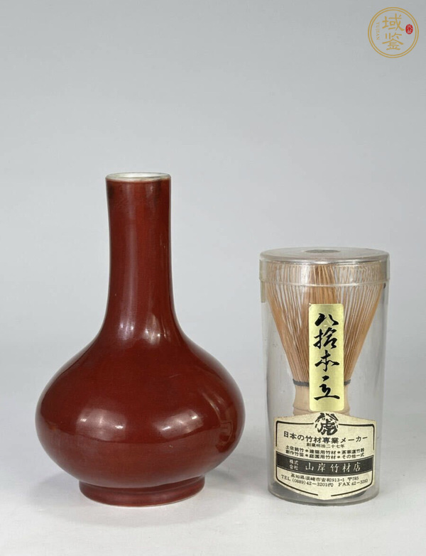古玩陶瓷郎紅釉荸薺瓶真品鑒賞圖