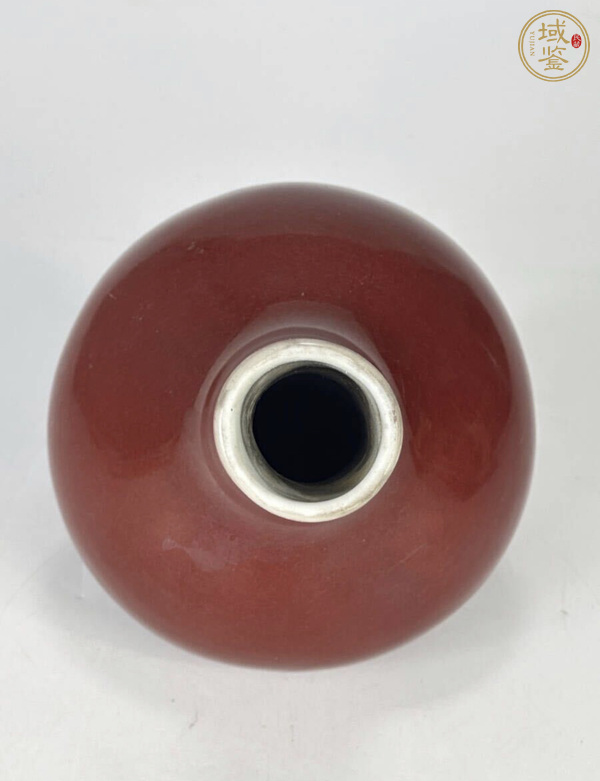 古玩陶瓷郎紅釉荸薺瓶真品鑒賞圖