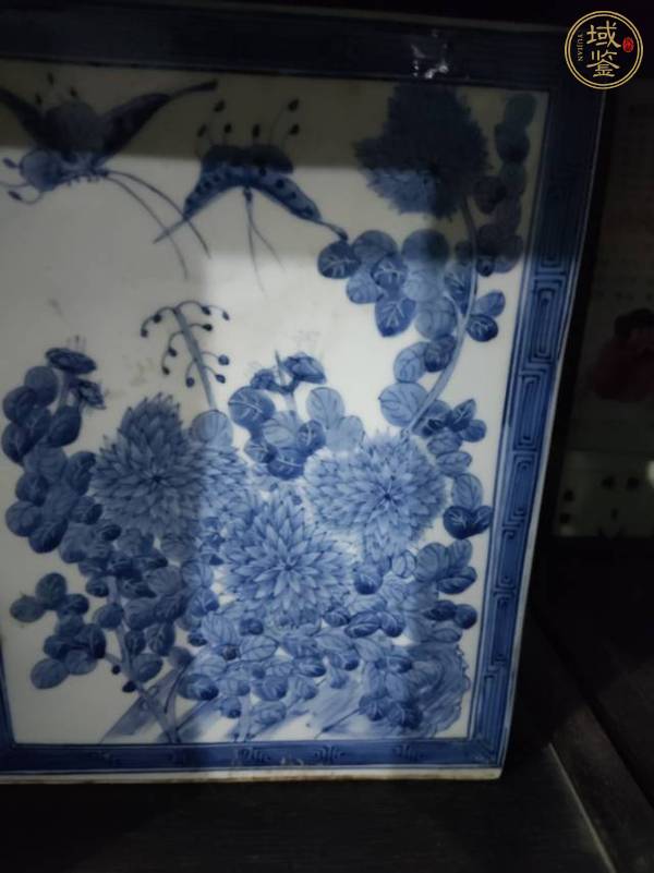 古玩陶瓷青花花卉紋書檔真品鑒賞圖