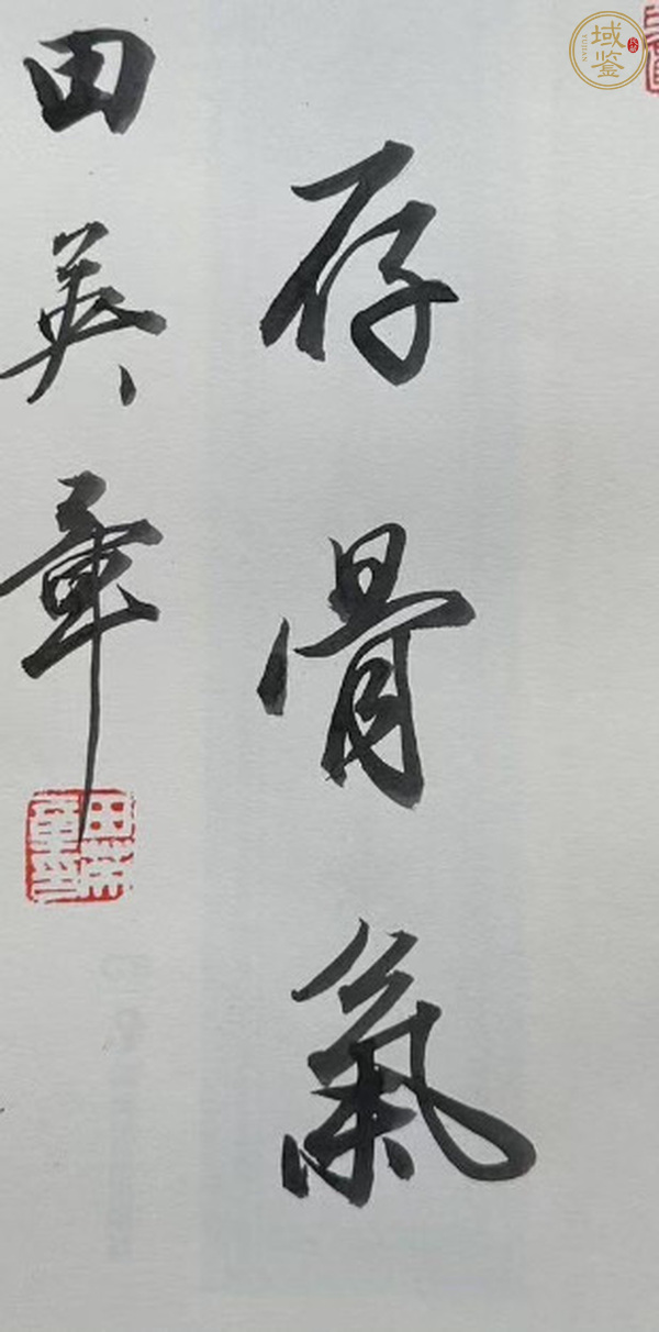 古玩字畫田英章行書真品鑒賞圖
