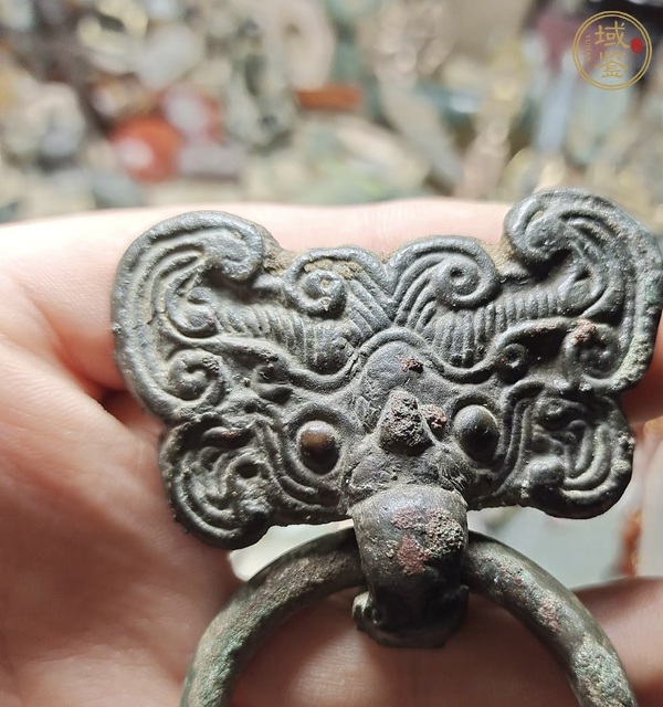 古玩銅器漢代鋪首真品鑒賞圖