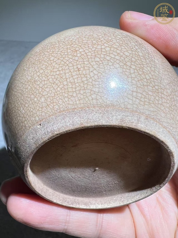 古玩陶瓷哥釉礬紅彩花卉紋瓶真品鑒賞圖