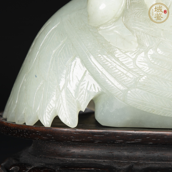 古玩玉器和田玉雕“鵝銜壽桃”擺件真品鑒賞圖
