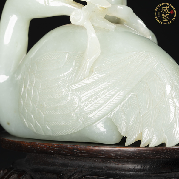 古玩玉器和田玉雕“鵝銜壽桃”擺件真品鑒賞圖