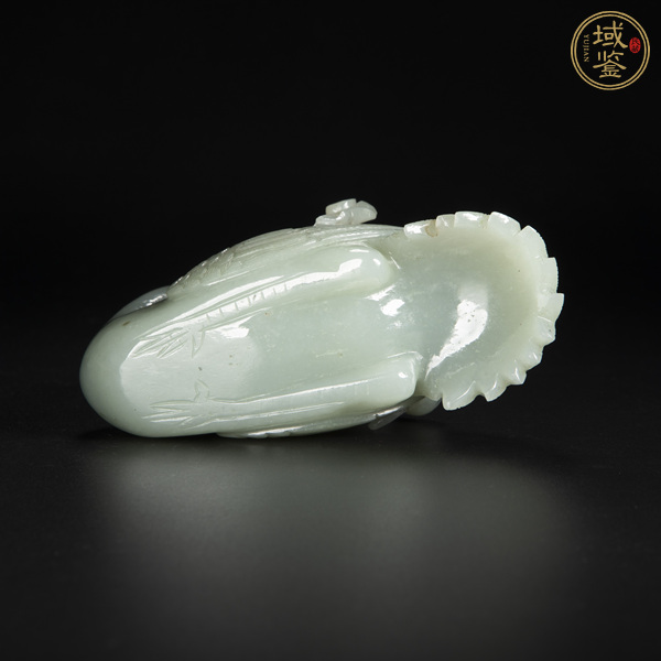 古玩玉器和田玉雕“鵝銜壽桃”擺件真品鑒賞圖