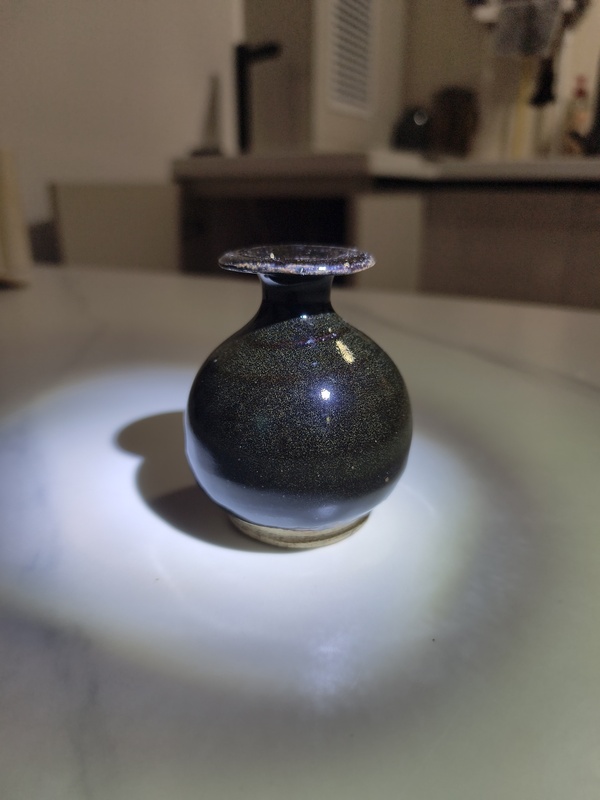 古玩陶瓷茶葉沫釉撇口瓶拍賣，當(dāng)前價(jià)格1600元