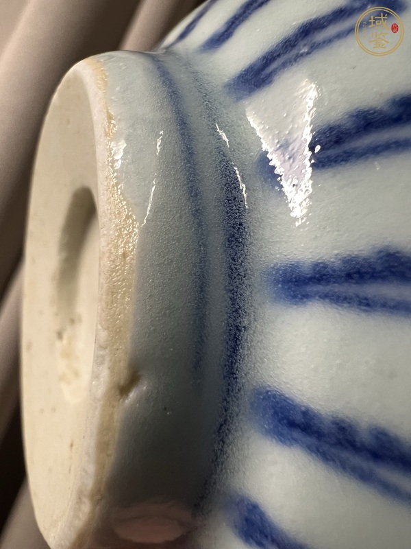 古玩陶瓷青花壽字紋茶碗真品鑒賞圖
