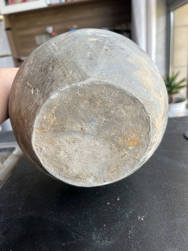 古玩陶瓷漢代弦紋長頸蒜頭瓶（長頸蒜頭）拍賣，當(dāng)前價(jià)格296元