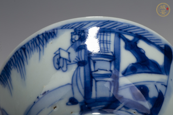 古玩陶瓷清康熙·青花鳳儀亭故事圖杯真品鑒賞圖