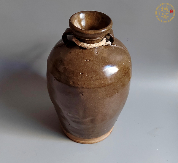 古玩陶瓷茶葉末釉雙系瓶真品鑒賞圖