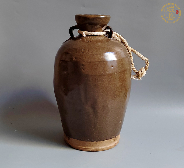 古玩陶瓷茶葉末釉雙系瓶真品鑒賞圖